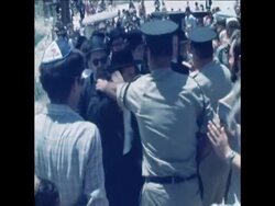 SYND 6 8 76 JEWS PROTEST AT  A TEMPLE ON MOUNT MORIAH IN JERUSALEM News Clip