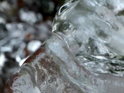 CU View of iceles  /  Kastel-Staadt, Rhineland-Palatinate, Germany Stock Footage