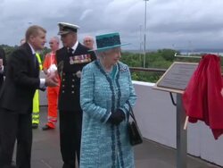 The Queen has formally named the Royal Navy's biggest ship... News Clip