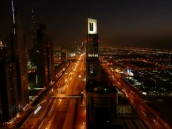 Dubai Sheik Zayed road timelapse Stock Footage