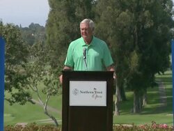SPEECH: Jerry West announcing the partnership b Stock Footage