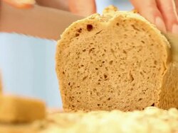 Slicing Bread Stock Footage