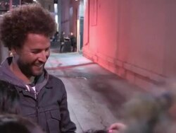 John Theodore of Queens of the Stone Age greets Stock Footage