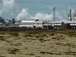 Geothermal Power Station Svartsengi in The Blue Lagoon Iceland Stock Footage