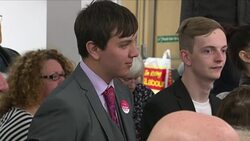 Jeremy Corbyn speaking to Labour party members News Clip