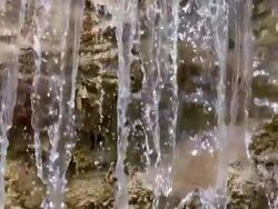 MS PAN SLO MO Shot of Water Falls / Europe, Lisbon, Portugal Stock Footage