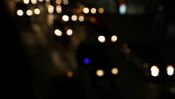 Bokeh Light of Traffic Stock Footage