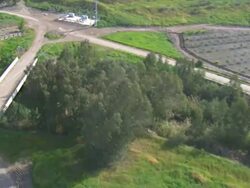 Aerial Jordan River in Upper Galilee, Israel Stock Footage