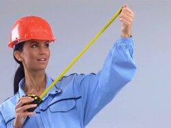 Female constructor Stock Footage