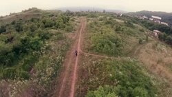 Senior man running Stock Footage