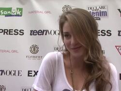 INTERVIEW: Shailene Woodley on her character in Secret Life of the American Teenager, on the drama coming up in the series (there is another pregnancy). at the Teen Vogue 'Declare Your Denim' Event  Stock Footage