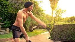 Athletic Male Workout gym Slow-Motion Stock Footage
