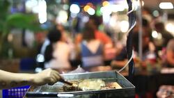 Meat on Barbecue Grill Stock Footage