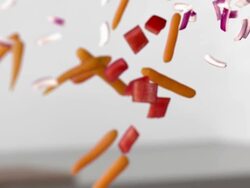 SLO MO Mix Of Vegetables Stock Footage