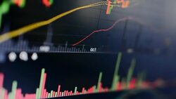 Stock market graph and tecnical analysis stock Stock Footage