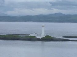Aerials of Lismore Lighthouse in Oban News Clip