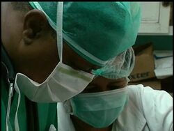 Haitians displaced by the earthquake have been fleeing to the border with the Dominican Republic which can''t let everyone in. News Clip