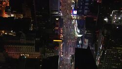 Times Square At Night  - Aerial View - New York,  New York County,  United States Stock Footage