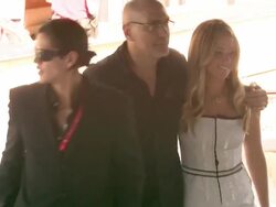 65th Venice Film Festival - 'The Burning Plain' - Boat Arrivals Stock Footage