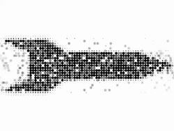 MISSILE : halftone style (LOOP) Stock Footage