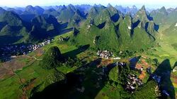 Aerial Guilin Stock Footage