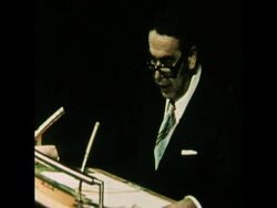 United Nations general assembly debate on Palestine.  News Clip