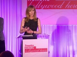 SPEECH: Marg Helgenberger accepts her award at the Prevention Magazine Presents The 2nd Annual Prevention Honors Hollywood Heroes Event at West Hollywood CA. (Footage by WireImage Video/Getty Images Entertainment Video) Stock Footage