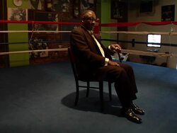 B-Roll: Joe Frazier photo shoot. Stock Footage