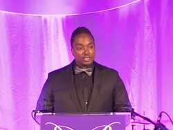 SPEECH - Darius Coffey at 13th Annual Chrysalis Butterfly Ball Stock Footage