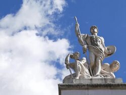 Vittorio Emanuele or Altare della Patria Monument in Rome Stock Footage