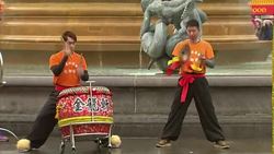 Chinese Dragons Dancing for New Year Celebrations News Clip