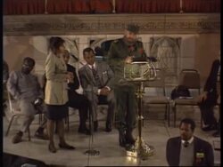 USA: NEW YORK: CUBAN PRESIDENT FIDEL CASTRO VISITS HARLEM News Clip