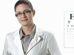 HD: Portrait Of A Female Optometrist Stock Footage