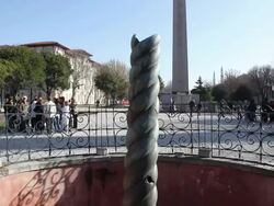 Serpentine Column, Istanbul, Turkey Stock Footage