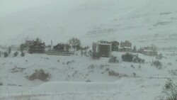 CLEAN : Lebanon mountains covered in snow News Clip