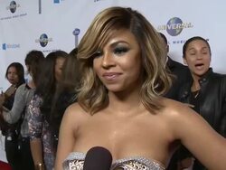 INTERVIEW - Ashanti on the best part about Grammy weekend, who she's hoping to meet, her favorite highlights from the show, her dress at Universal Music Group 2014 Post Grammy Party Stock Footage