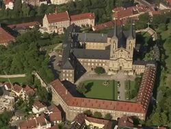 Michaelsberg Abbey And Bamberg Cathedral Stock Footage