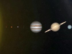 ANIMATION Planets lined up in our solar system Stock Footage