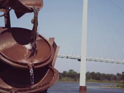 Monument to Labor Sculptor Stock Footage