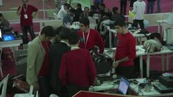 Robot footballers take to the field as Iran hosts electronics exhibition News Clip