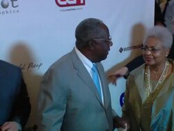 Hank Aaron at the The Harold Pump Foundation 10th Annual Gala at Los Angeles CA. (Footage by WireImage Video/GettyImages) Stock Footage