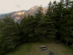 Sunrise on Mountain Top - Aerial View from UAV Stock Footage
