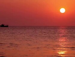 HD: Beautiful sunrise on Santorini Stock Footage