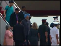WRAP Indian and Brazilian leaders arrive for summit ADDS Argentina News Clip