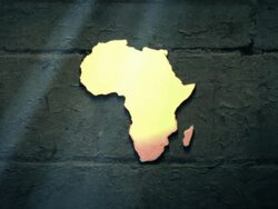 Africa map metalic Stock Footage