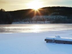 Sunny Winter Landscape Stock Footage