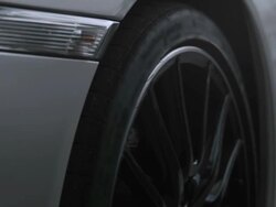White sport car. Side view Stock Footage