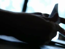 Reading the Household Invoices Stock Footage