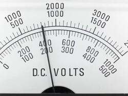 DC Voltage analogue power supply Stock Footage