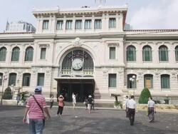 Exterior of the Saigon General Post Office Stock Footage